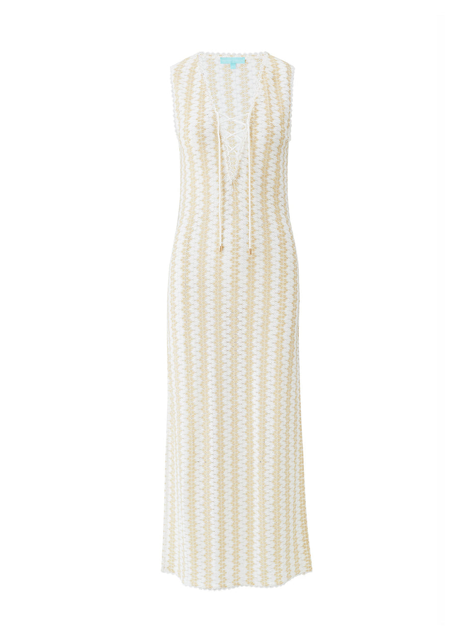 Maddie White/Gold Dress