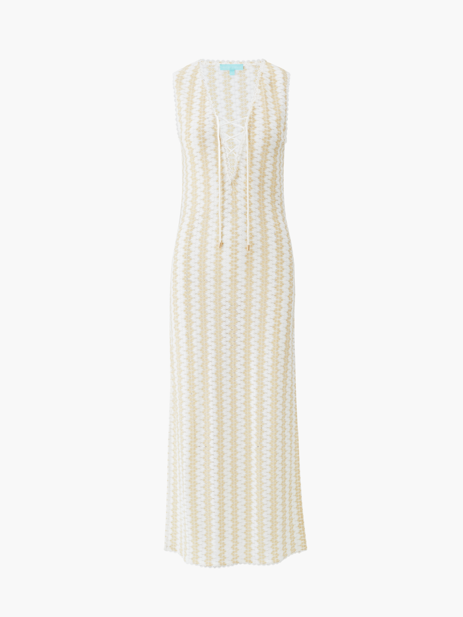 Maddie Gold/White Dress