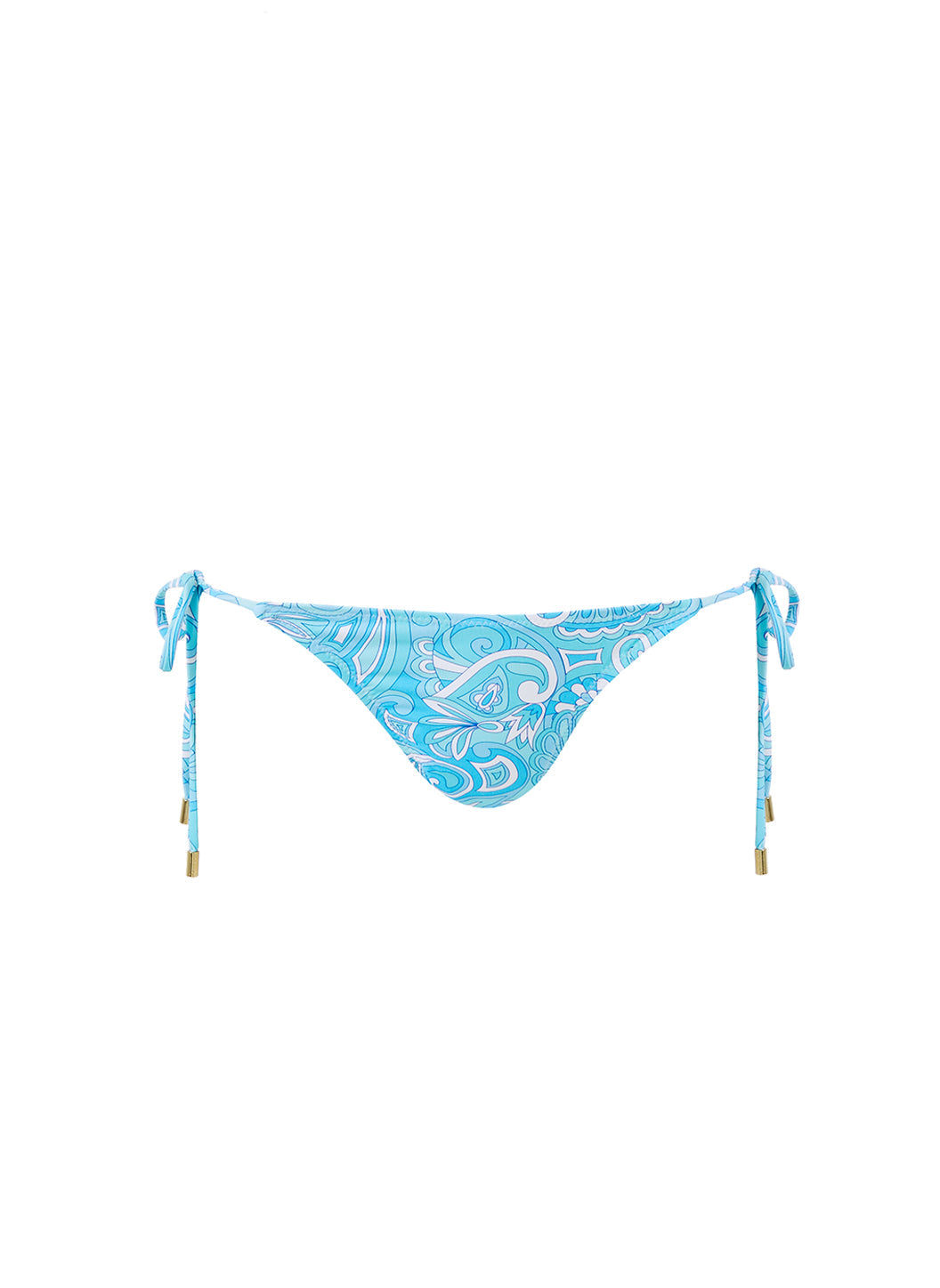 Miami Blue Mirage Bamboo Ring Trim Triangle Bikini Top | Melissa Odabash EU