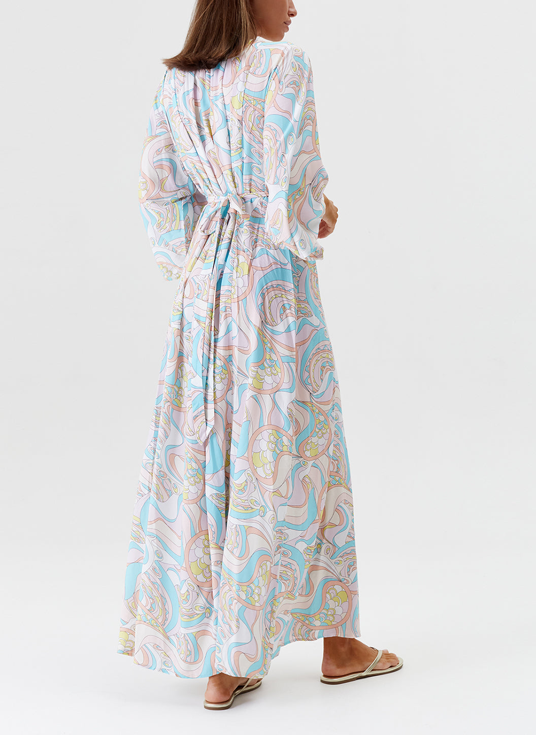 Melissa Odabash Natalie Riviera Lace UpLong Kaftan - 2024 Collection