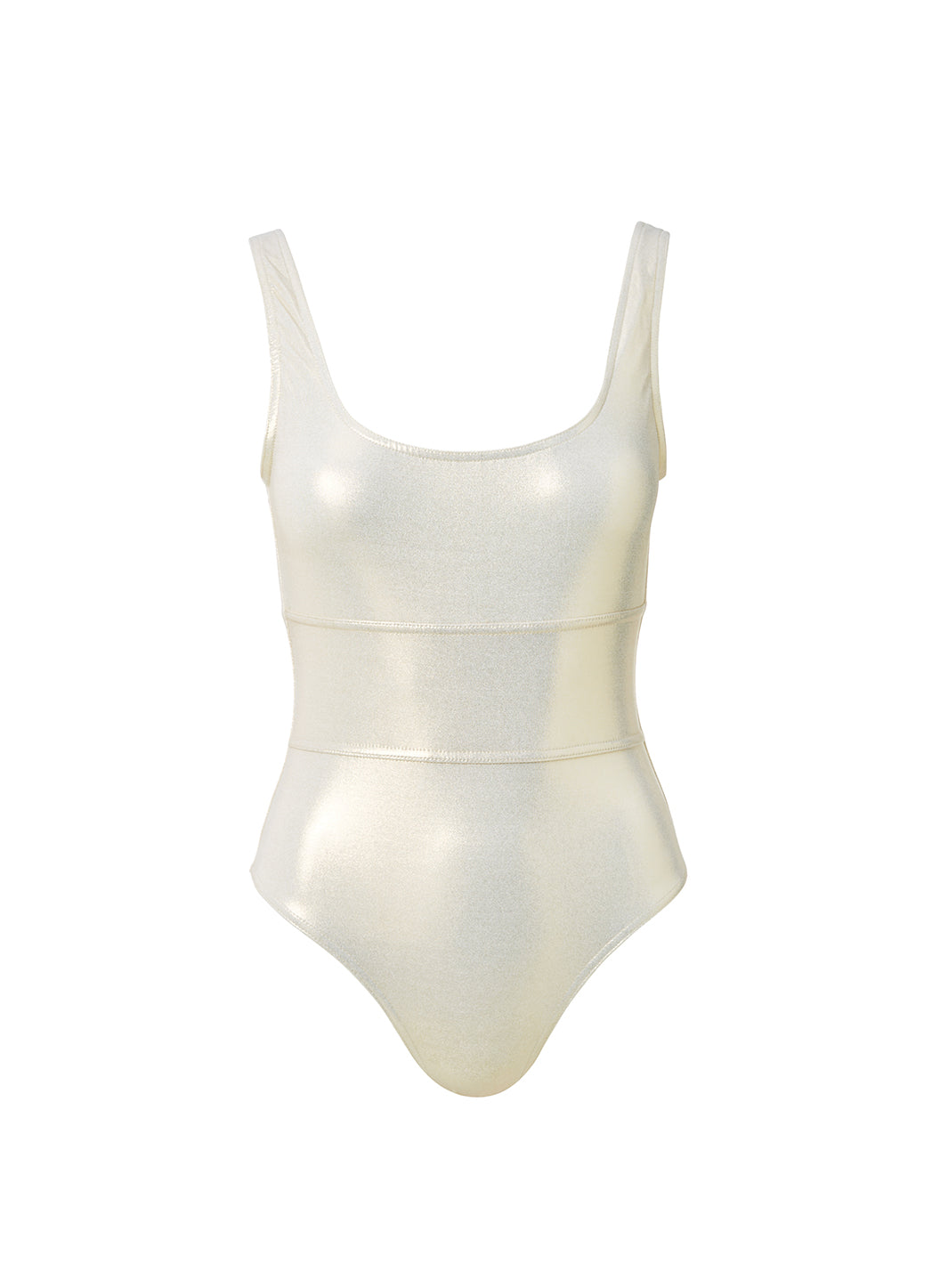 Melissa Odabash Perugia Gold Scoop Neck Over The Shoulder Swimsuit - 2024 Collection