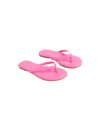 Melissa Odabash Leather Flip Flop Sandals Hot Pink - 2024 Collection