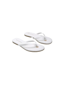 Melissa Odabash Leather Flip Flop Sandals White - 2024 Collection