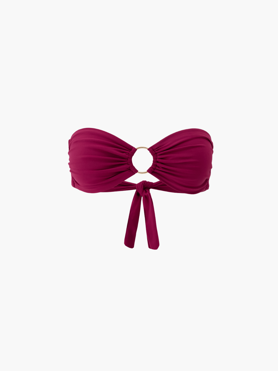 Saya Burgundy Bikini Top