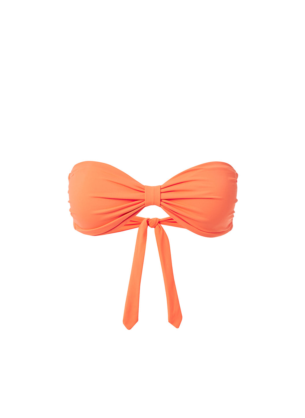 Melissa Odabash Stockholm Orange Knot Front Bandeau Bikini Top - 2024 Collection