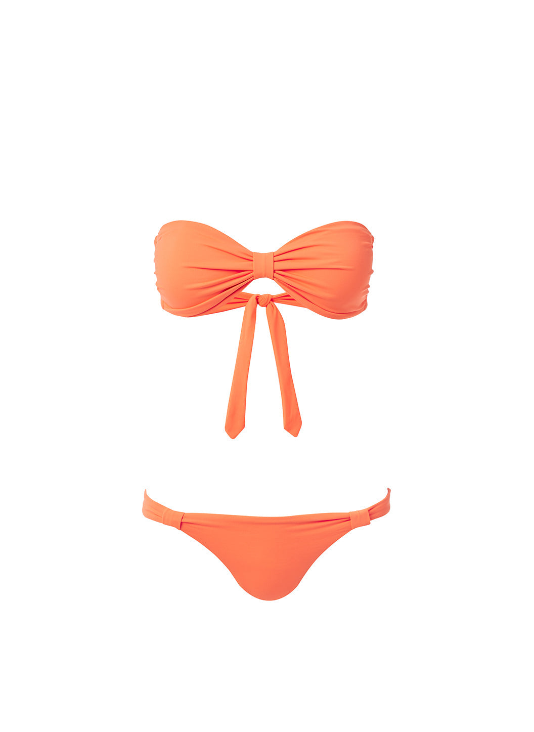 Melissa Odabash Stockholm Orange Knot Front Bandeau Bikini - 2024 Collection