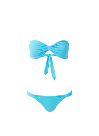 Melissa Odabash Stockholm Turquoise Knot Front Bandeau Bikini - 2024 Collection