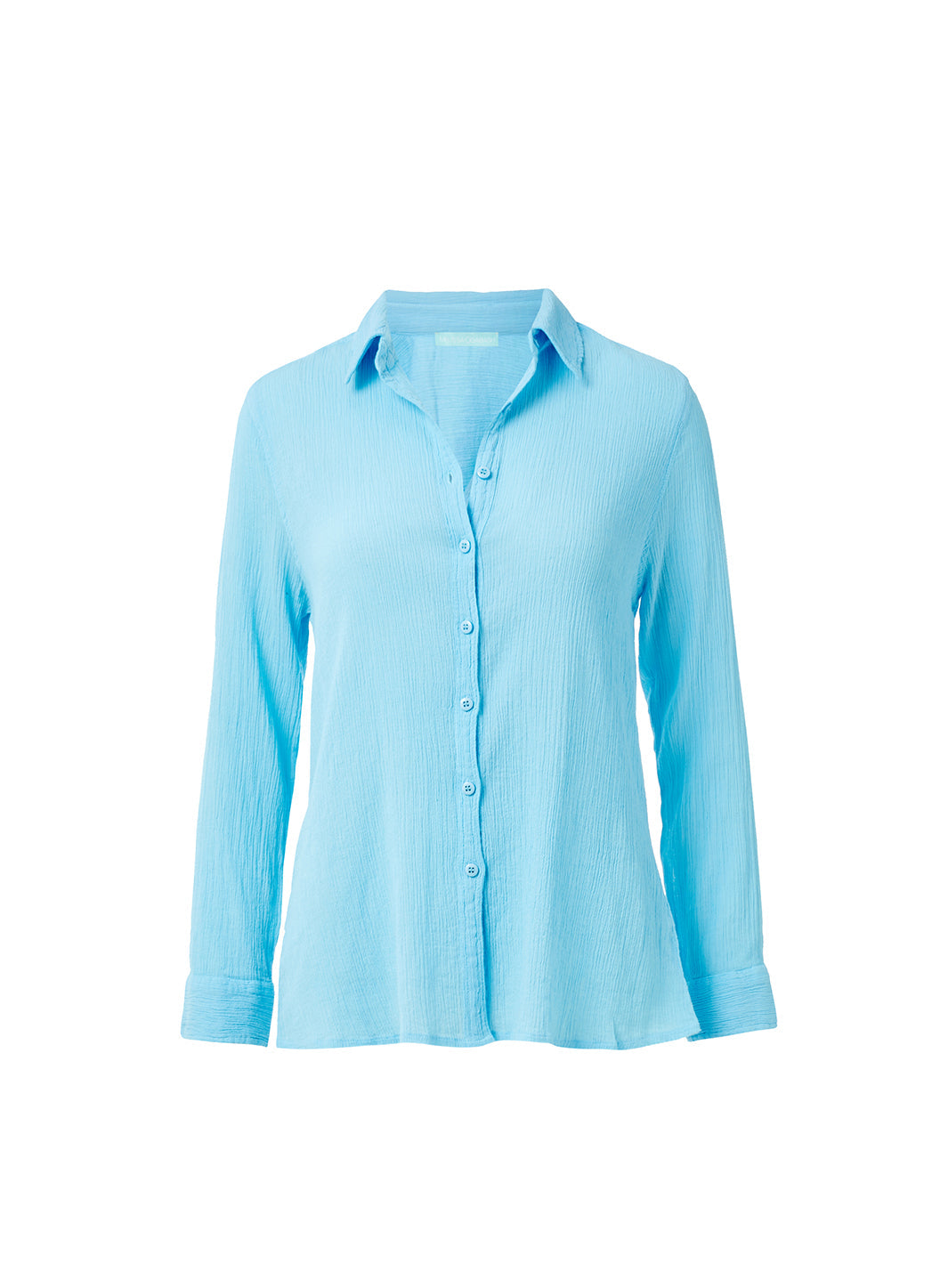 Melissa Odabash Tina Turquoise Classic Button Down Shirt - 2024 Collection