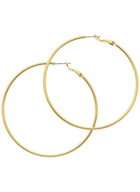Gold Large Hoops Earrings