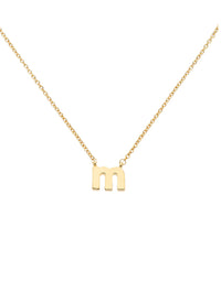 letter m gold pendant necklace