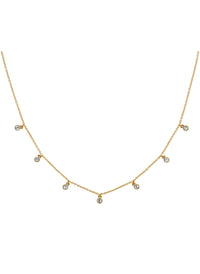 Gold Swarovski Droplet Necklace