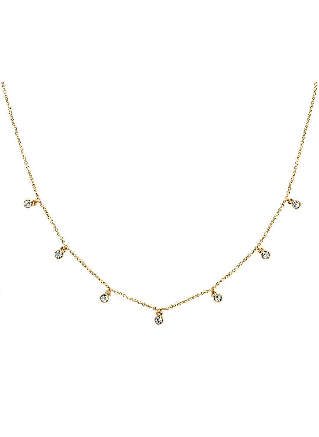 Gold Swarovski Droplet Necklace