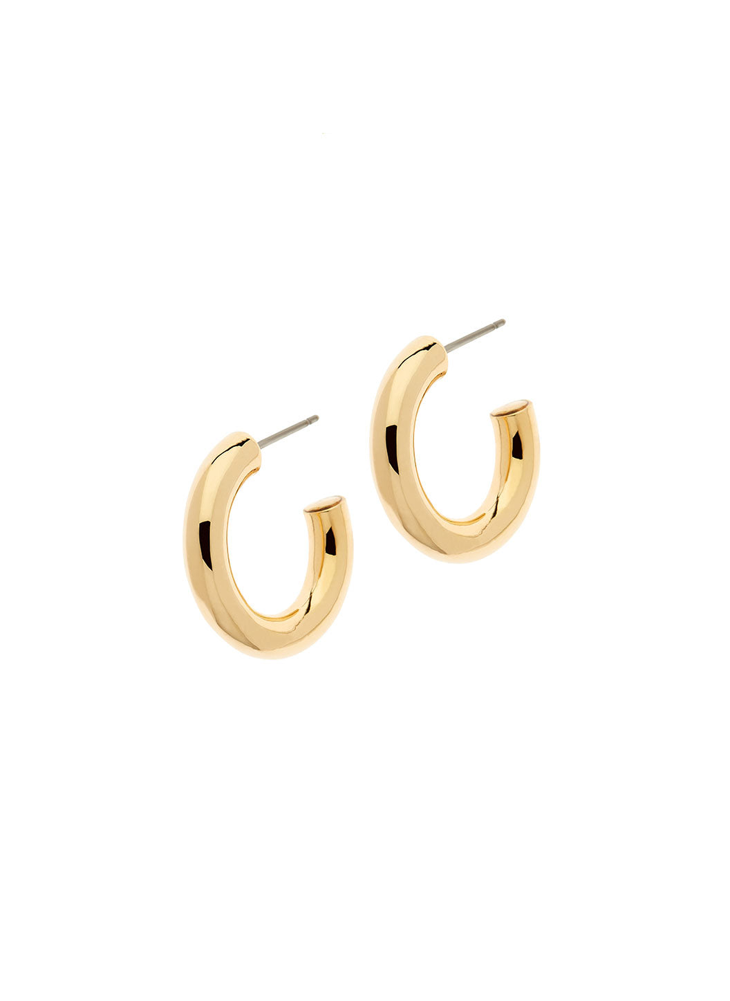Gold Thick Hoop Earrings-2024