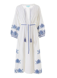 Audrey White/Celeste Midi Kaftan