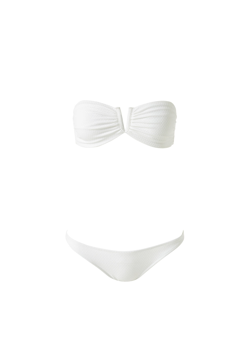 white bathing suit top