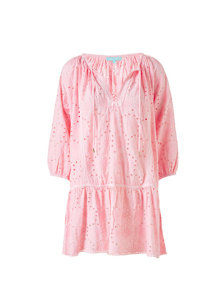 Melissa Odabash Ashley Rose Embroidered Short Kaftan Official
