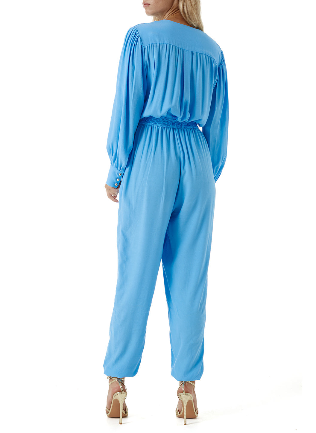 Ayana Blue Crepe Jumpsuit