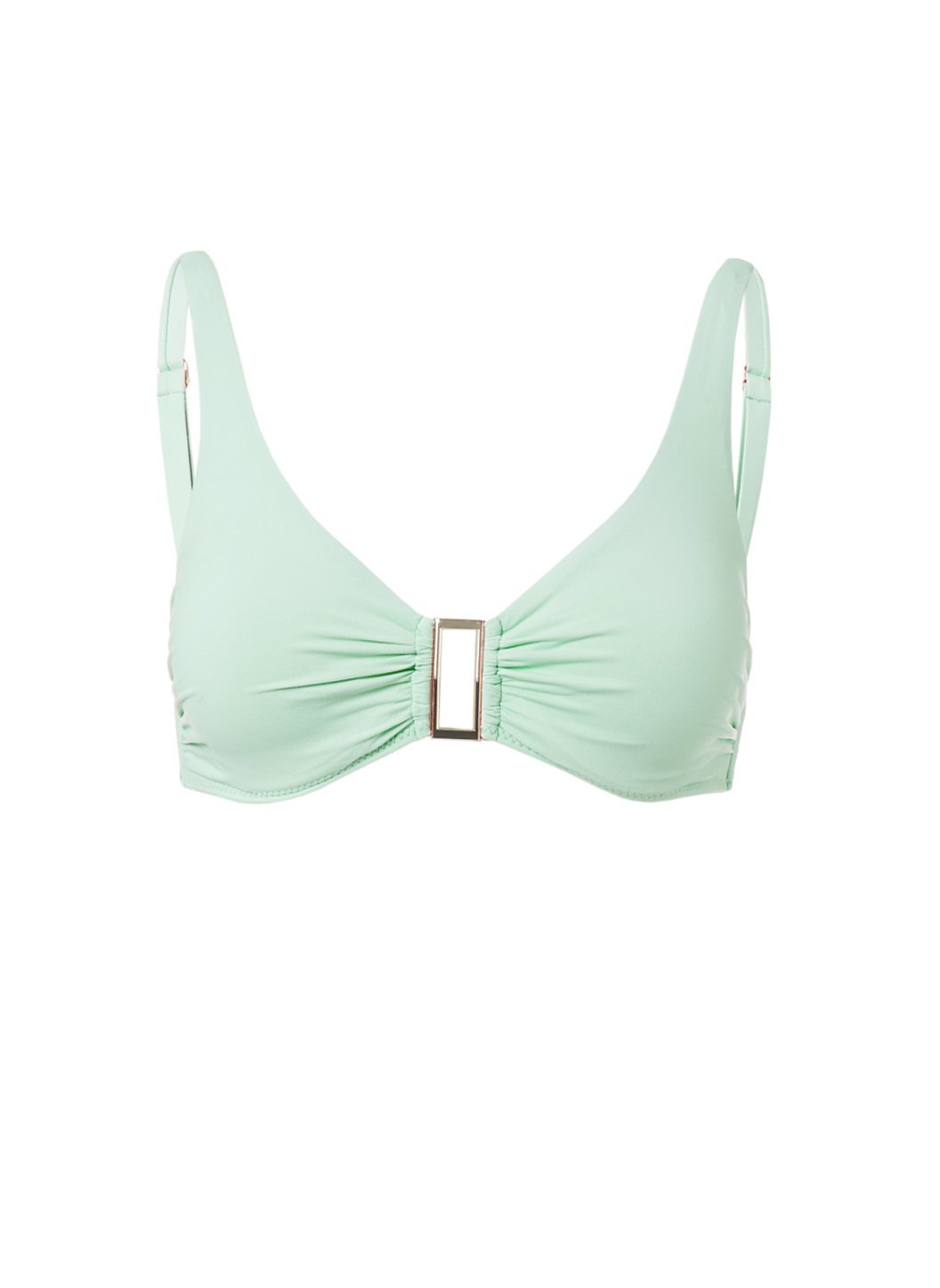 Belair Mint Over The Shoulder Supportive Bikini Top