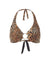 Brussels Cheetah Halterneck Ring Supportive Bikini Top