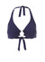 Brussels Navy Zigzag Halterneck Ring Supportive Bikini Top
