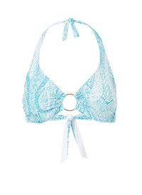 Brussels Paisley Halterneck Ring Supportive Bikini Top