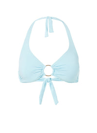 Brussels Sky Halterneck Ring Supportive Bikini Top