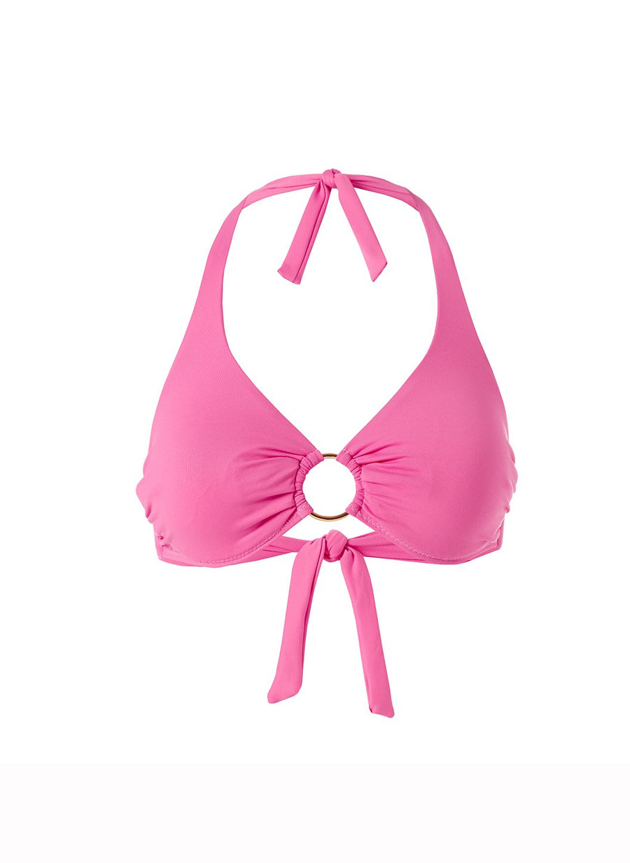 Brussels Flamingo Bikini Top Cutout 