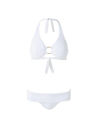 Brussels White Pique Bikini Cutout 2023  