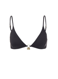 Como Black Bralette Charm Bikini Top