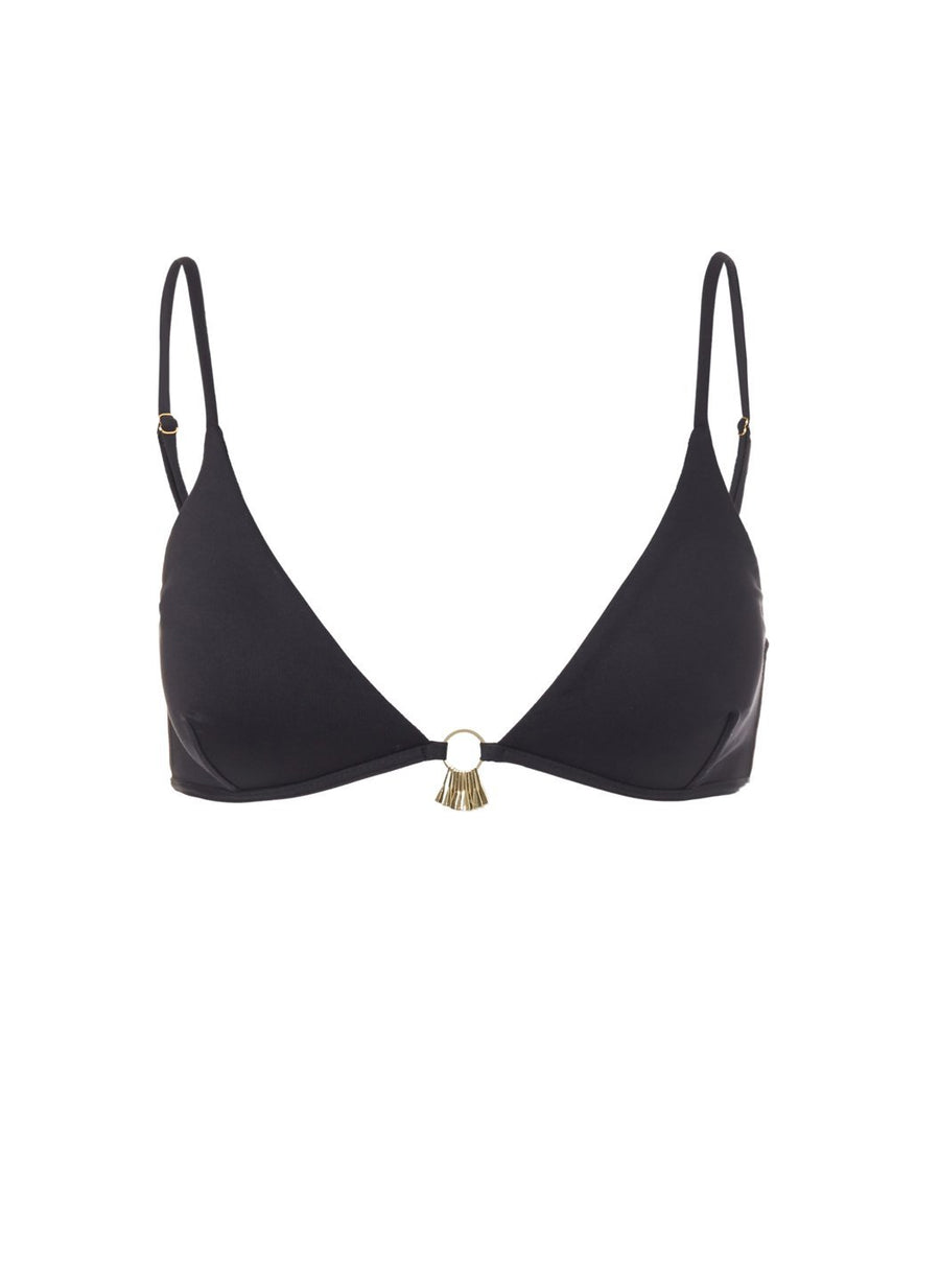 Como Black Bralette Charm Bikini Top