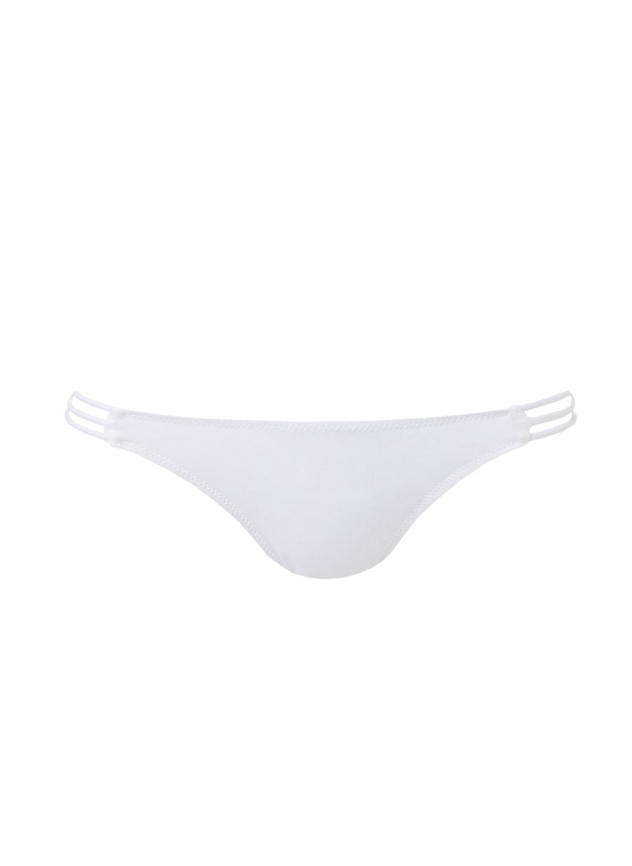 Como White Three String Bikini Bottom