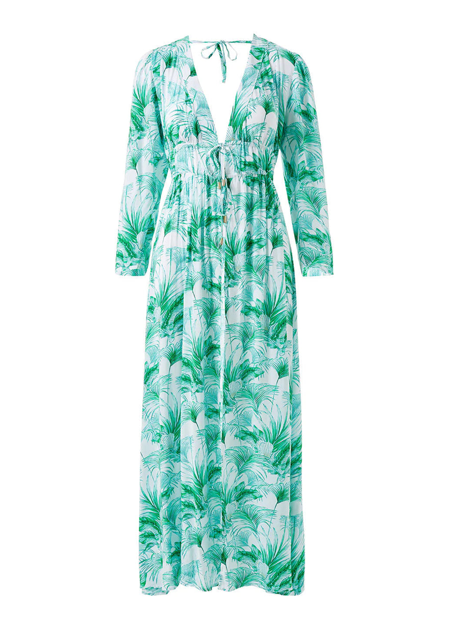 Farrah Palm Kaftan Cutout 2023   