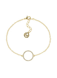 Gold Swarovski Circle Bracelet