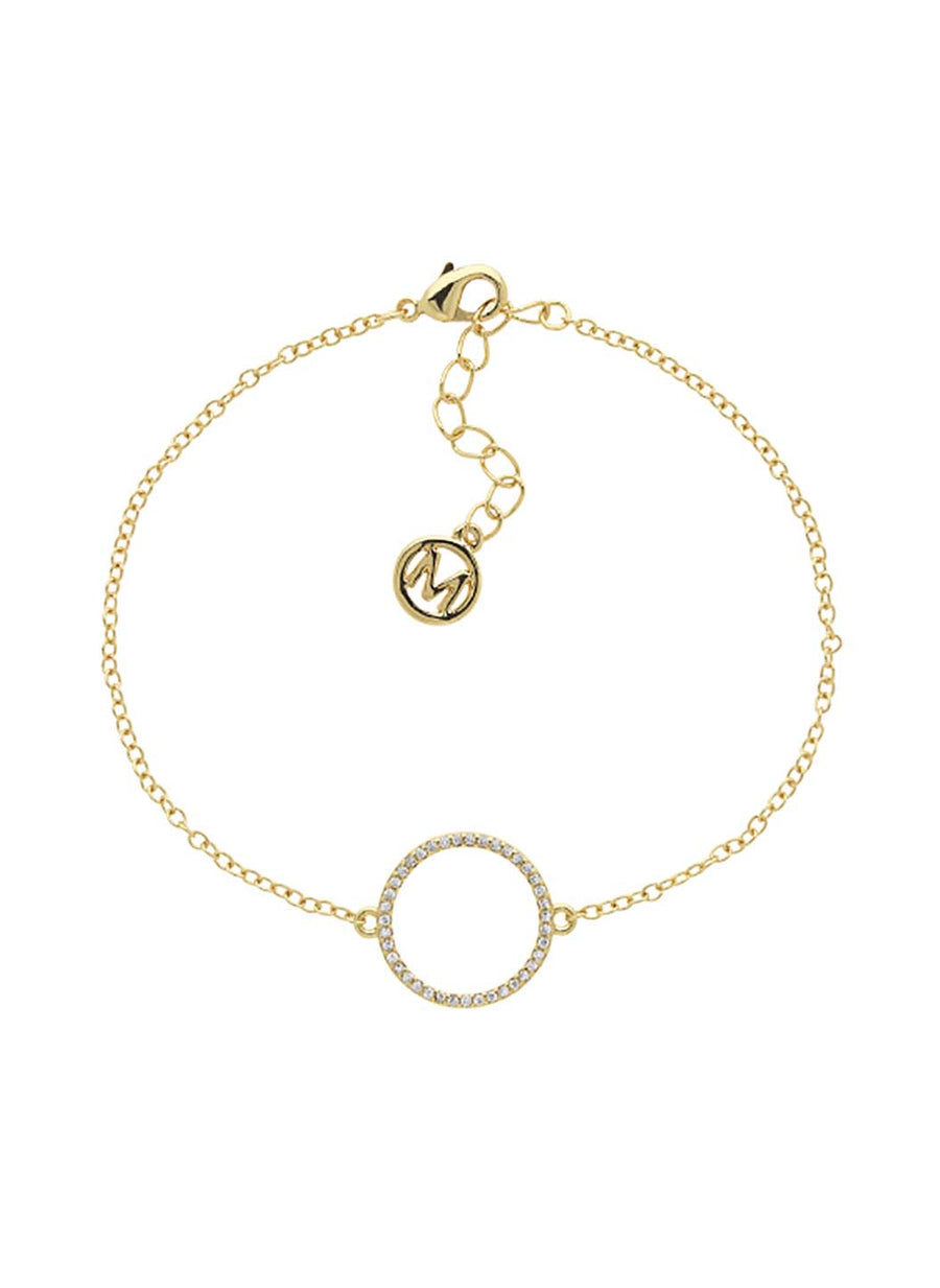 Gold Swarovski Circle Bracelet