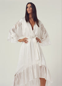 Look 9 Flare Sleeve Midi Dress Pearl