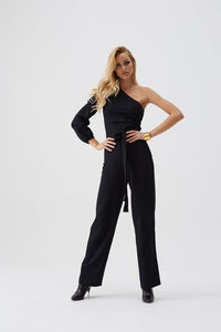 Charlie Black Asymmetrical Jumpsuit