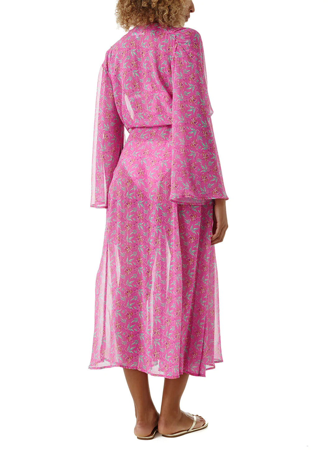ganni barra crepe dress pink Ganni Barra Crepe Skirt in Hot Pink