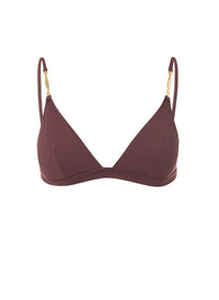 Mexico Walnut Bralette Gold Link Bikini Top