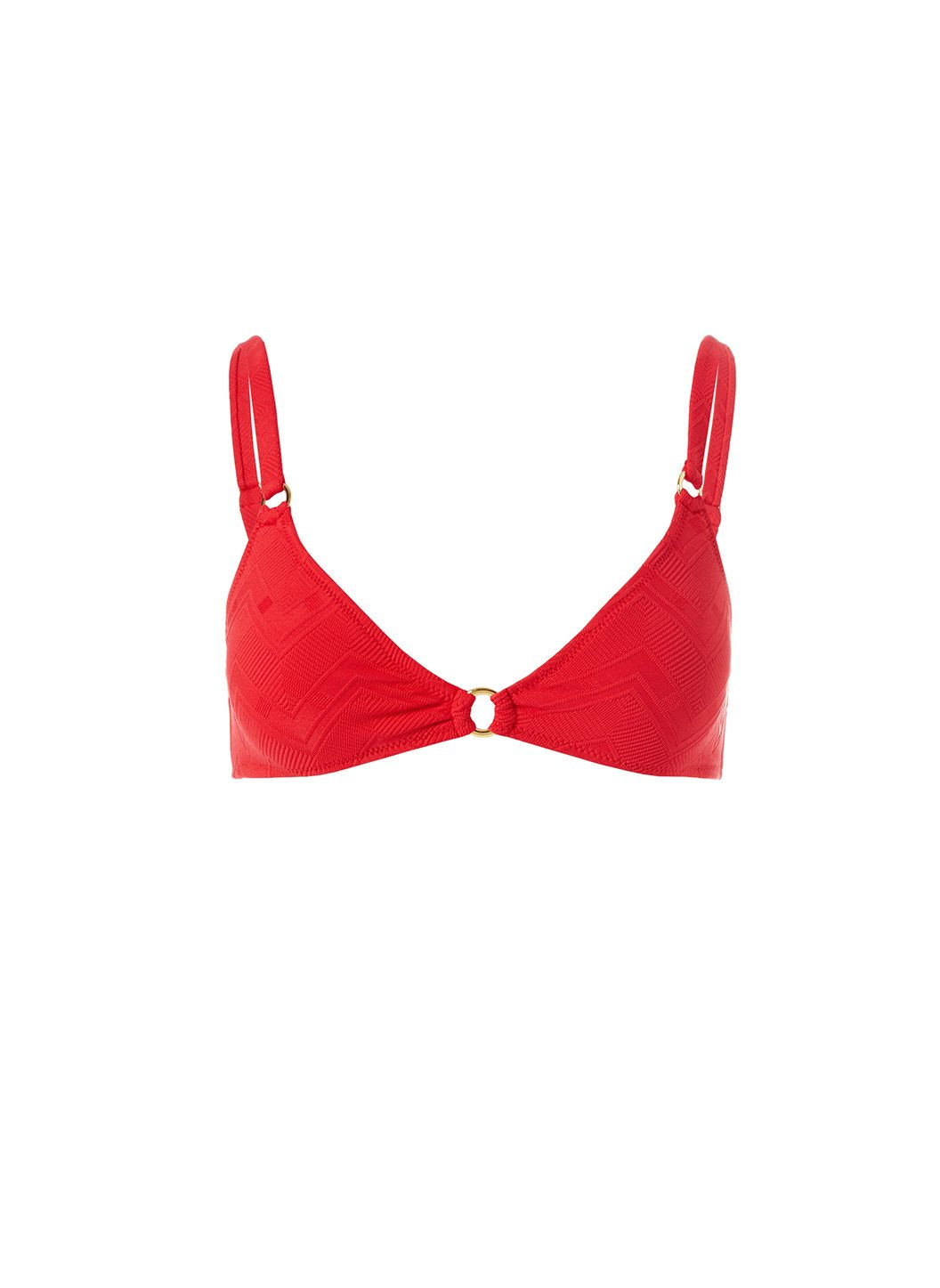 Montenegro Red Zigzag Bikini Top