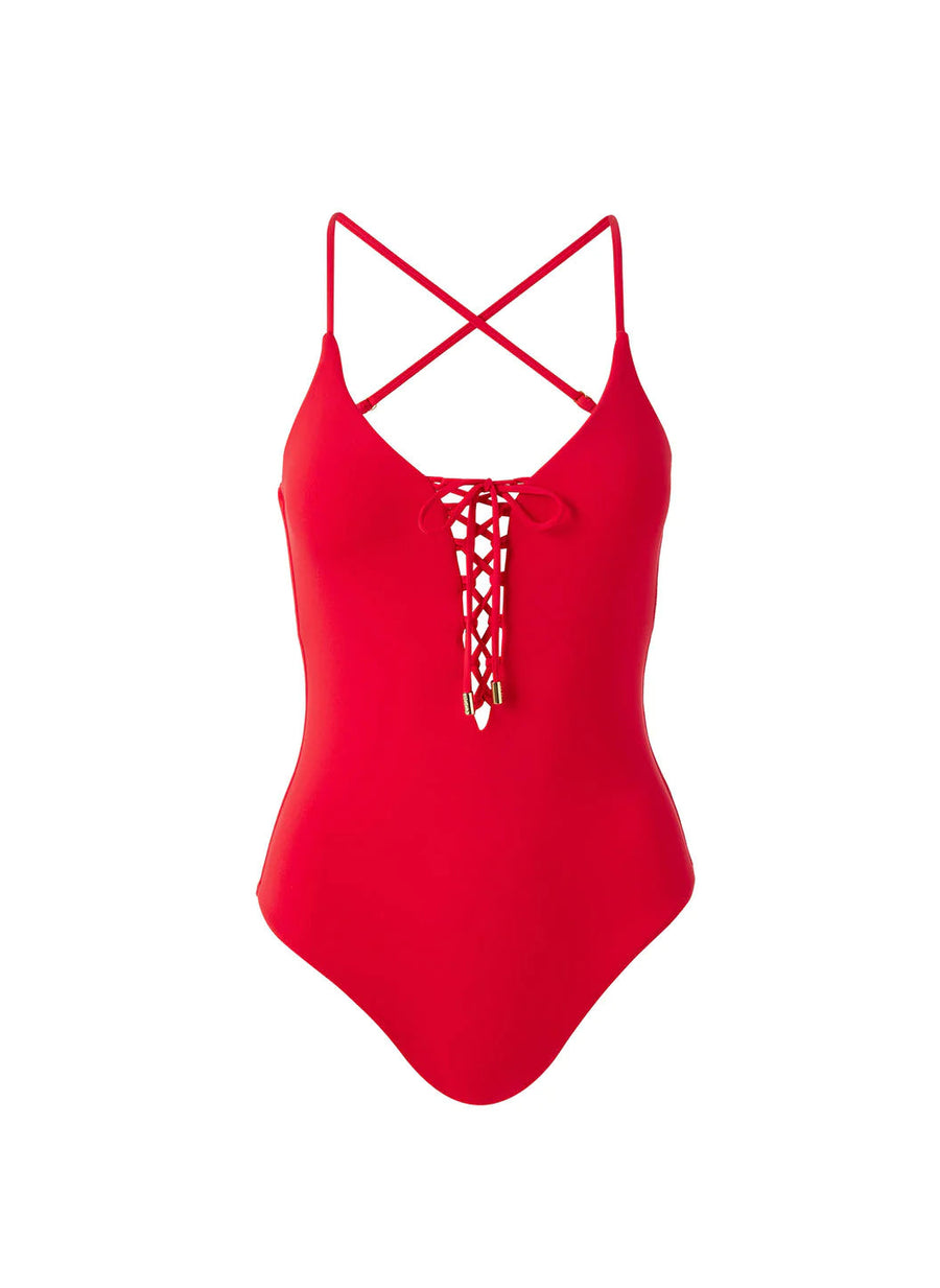 Nerano Red Swimsuit Cutout 2023   