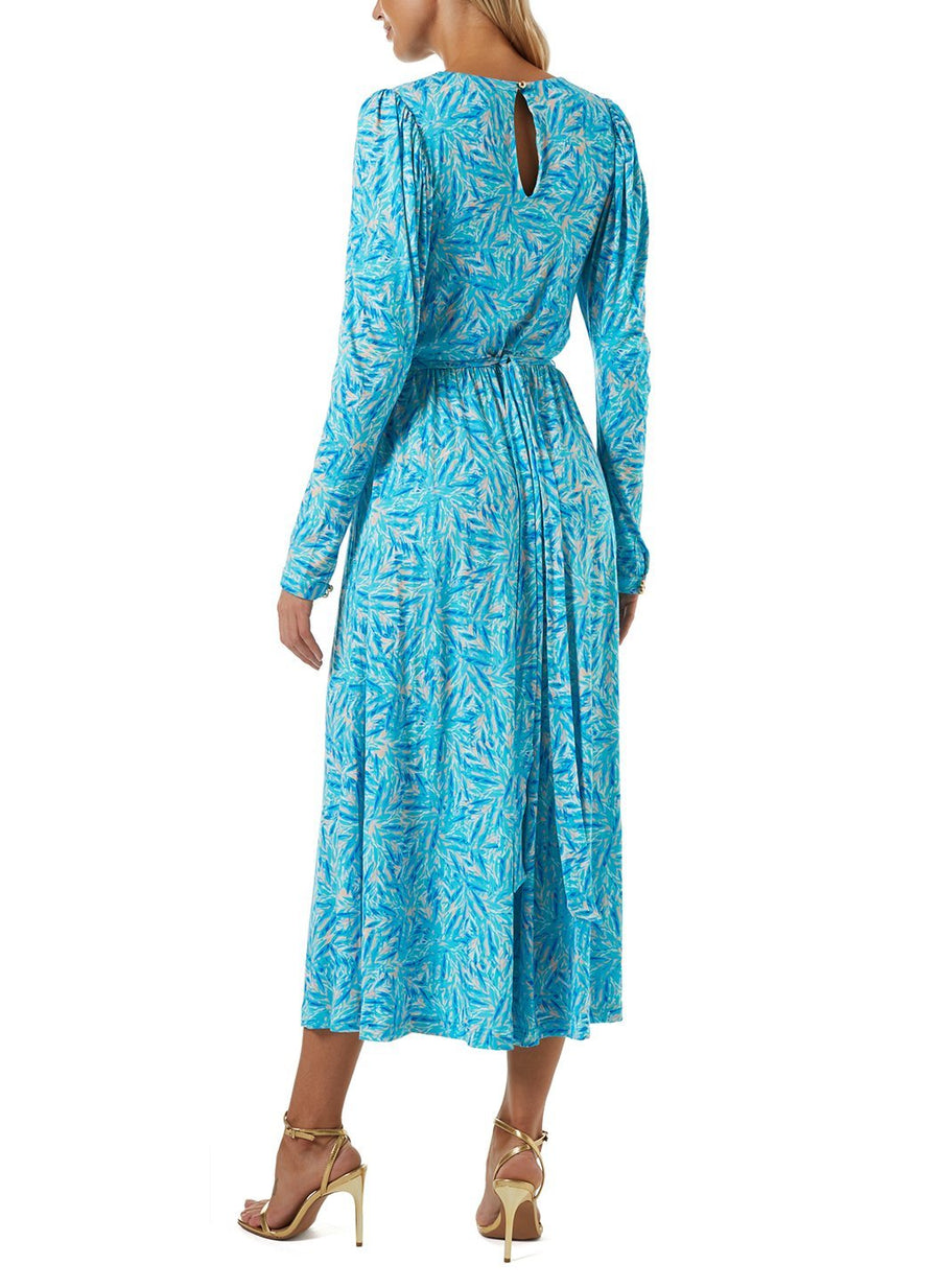 Nightingale Blue Leaf Dress Model B