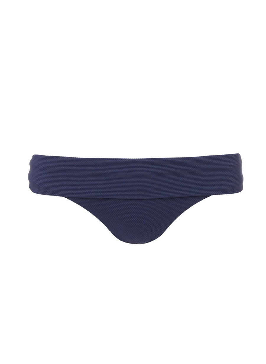 Provence Navy Seamless Fold Over Bikini Bottom