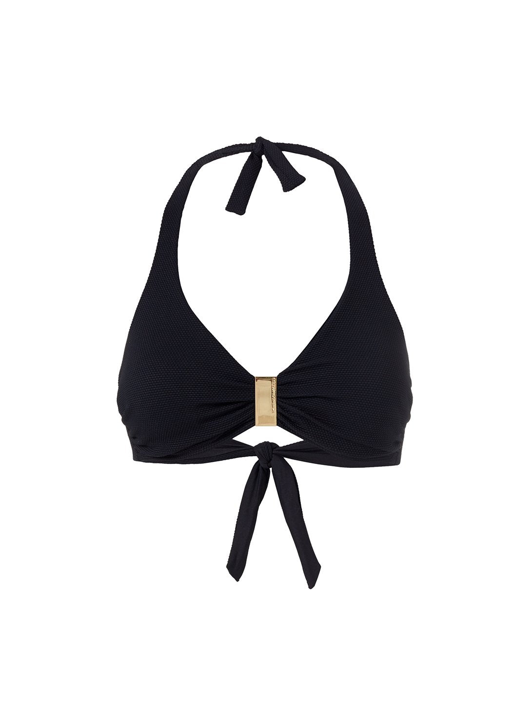 Provence Black Pique Bikini Top