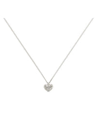 Rhodium Swarovski Heart Pendant