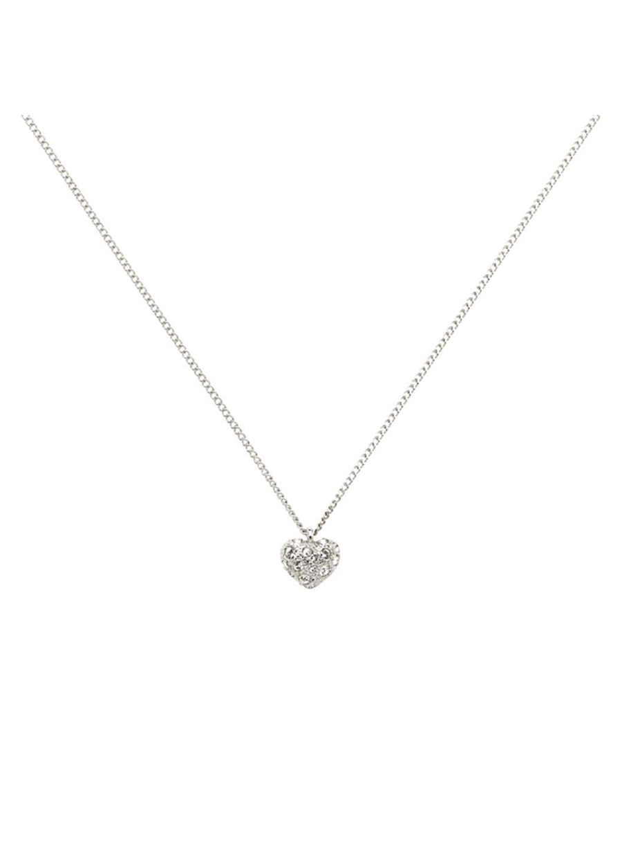 Rhodium Swarovski Heart Pendant