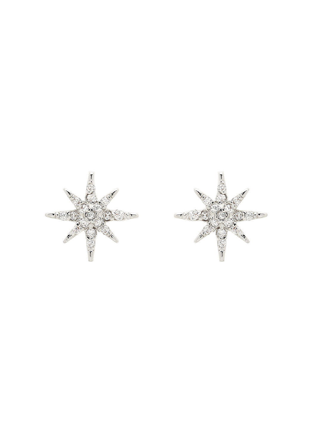 Silver Swarovski Star Earrings