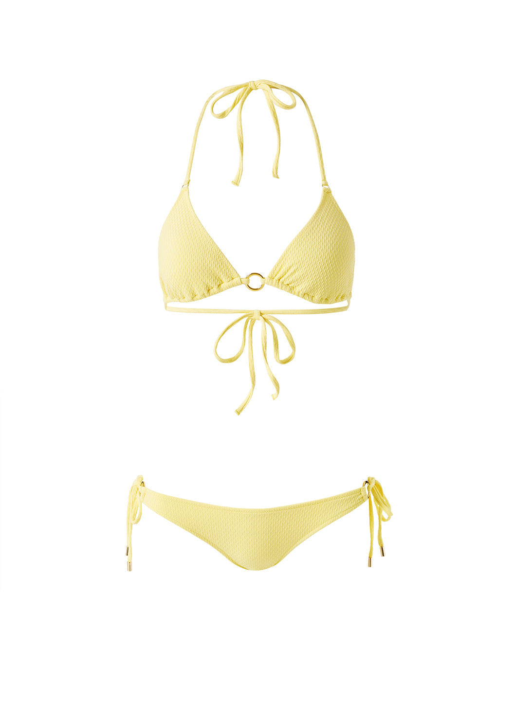 Venice Yellow Textured Bikini Cutout