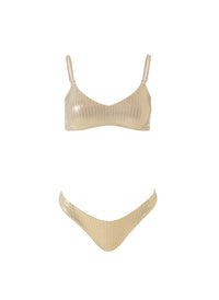 Vienna Ribbed Gold Bikini