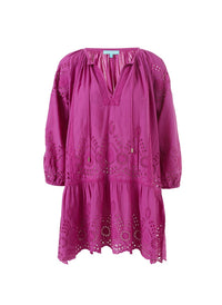 ashley viola cut work embroidery short kaftan