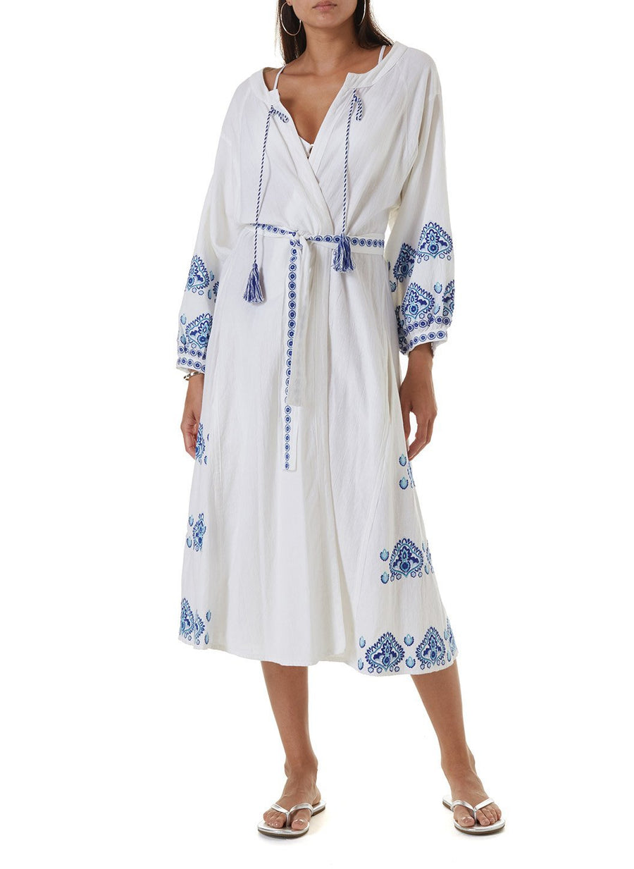 Audrey White/Celeste Midi Kaftan